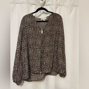 Michael Kors Leopard Print Women's Blazer